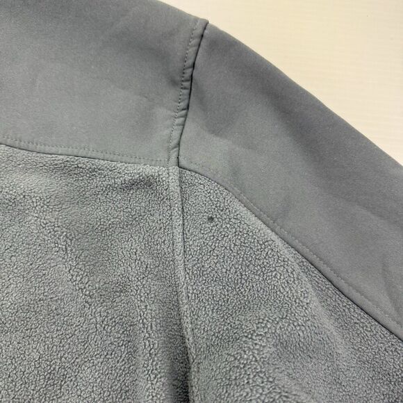 Reebok Gray Full Zip Hooded Fleece Jacket Mens Size Medium Gym Running Athletic - Picture 8 of 9